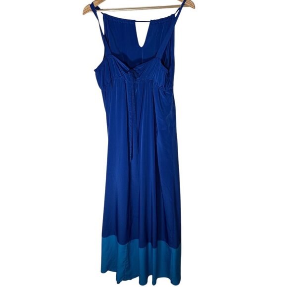 Old Navy Women’s Royal Blue Two Toned Straps Dress Size L - Ties In The Back - Picture 2 of 10